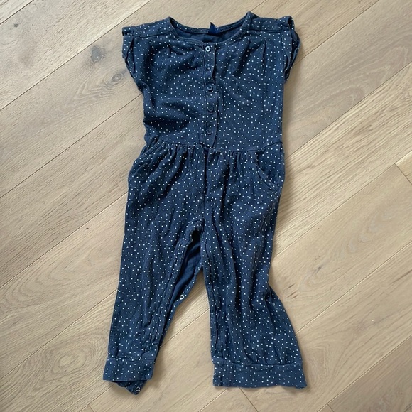 babyGAP girls navy romper size 2 - Picture 1 of 8